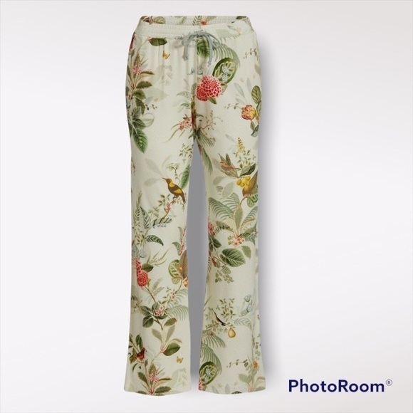 New Pip Studio Women’s Babbet Floris Off white long trousers size Large - Picture 1 of 13
